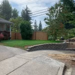 Landscape fence installation retaining wall installation everett washington after
