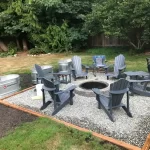 Landscape firepit installation arlington washington after