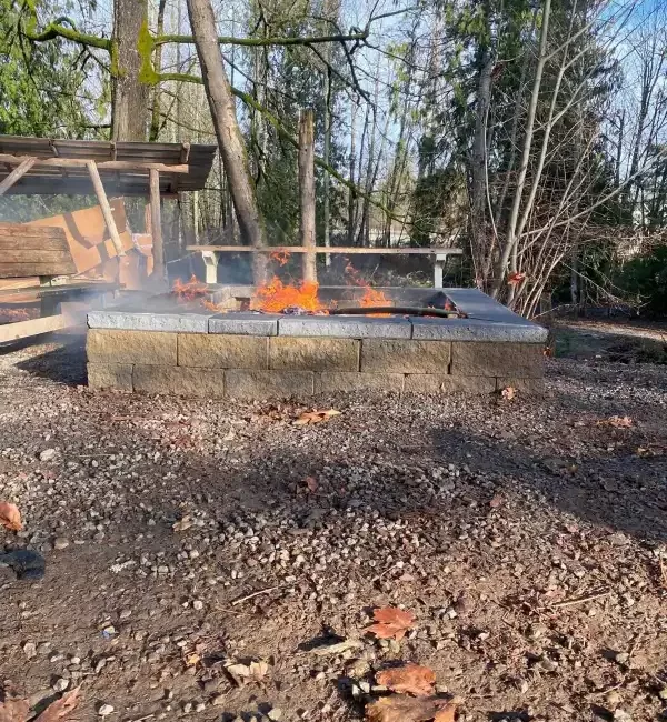 Landscape fireplace installation marysville washington 4