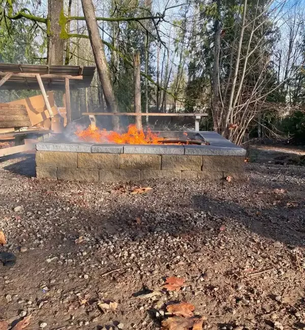 Landscape fireplace installation marysville washington 5