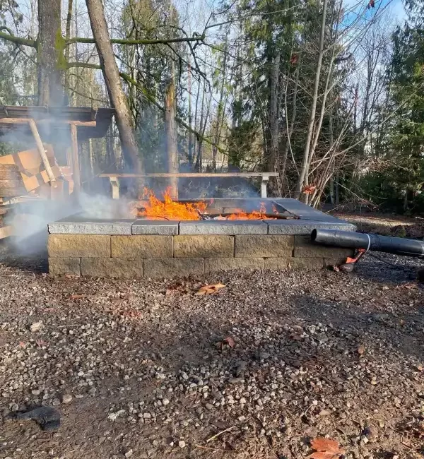 Landscape fireplace installation marysville washington