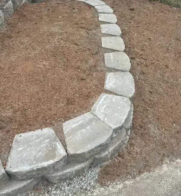 Landscape retaining wall everett washington after