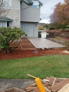deck installation tore off boards installed new boards marysville washington