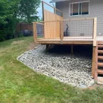 landscape installation of rocks in arlington washington