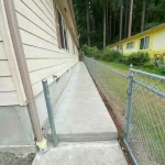 pressure washed front driveway after photo in kenova washington