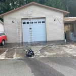 pressure washed front driveway before photo in kenova washington 5