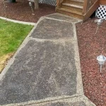 pressure washing the back patio of cameno washington during