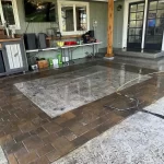 pressure washing the back patio of marysville washington after