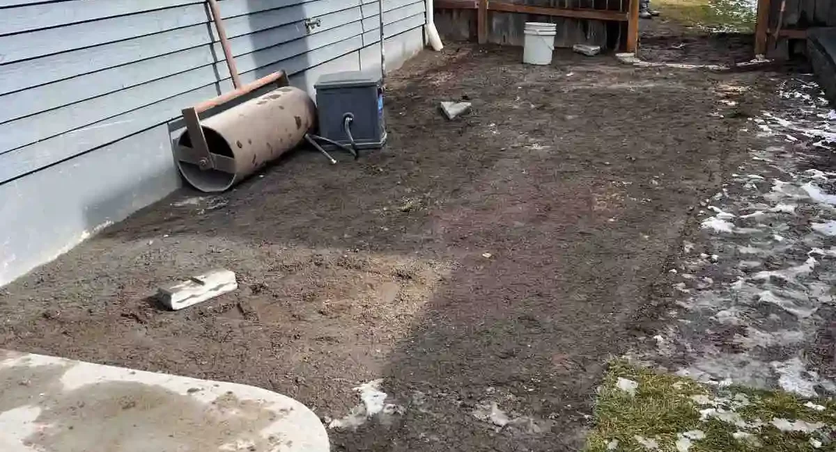 sod retaining wall concrete after but sod not finished yet everett washington 2