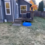 sod retaining wall concrete and sod everett washington before