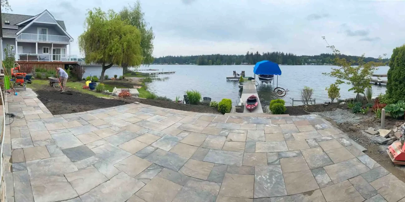 paver patio backyard lake goodwin washington after 4